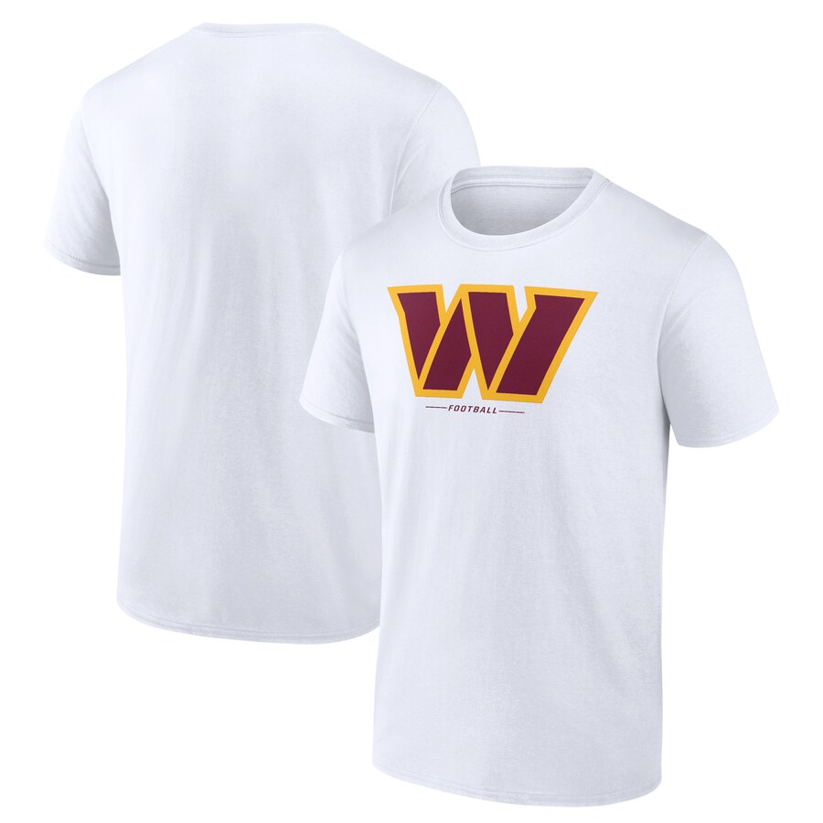Men's Washington Commanders White Logo Team Lockup T-Shirt - Jersey