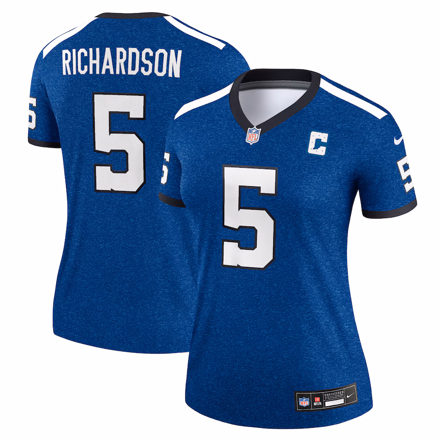 Women's Indianapolis Colts Anthony Richardson Nike Royal Alternate Legend Player Performance Top - Jersey