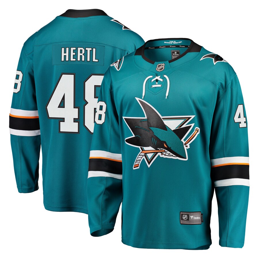Men's San Jose Sharks Tomas Hertl Fanatics Branded Teal Breakaway Jersey - Jersey