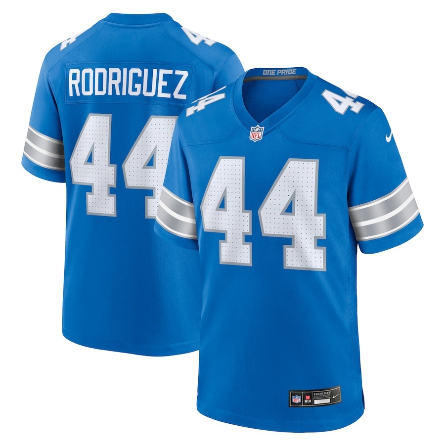 Men's Detroit Lions Malcolm Rodriguez Nike Blue Game Jersey - Jersey