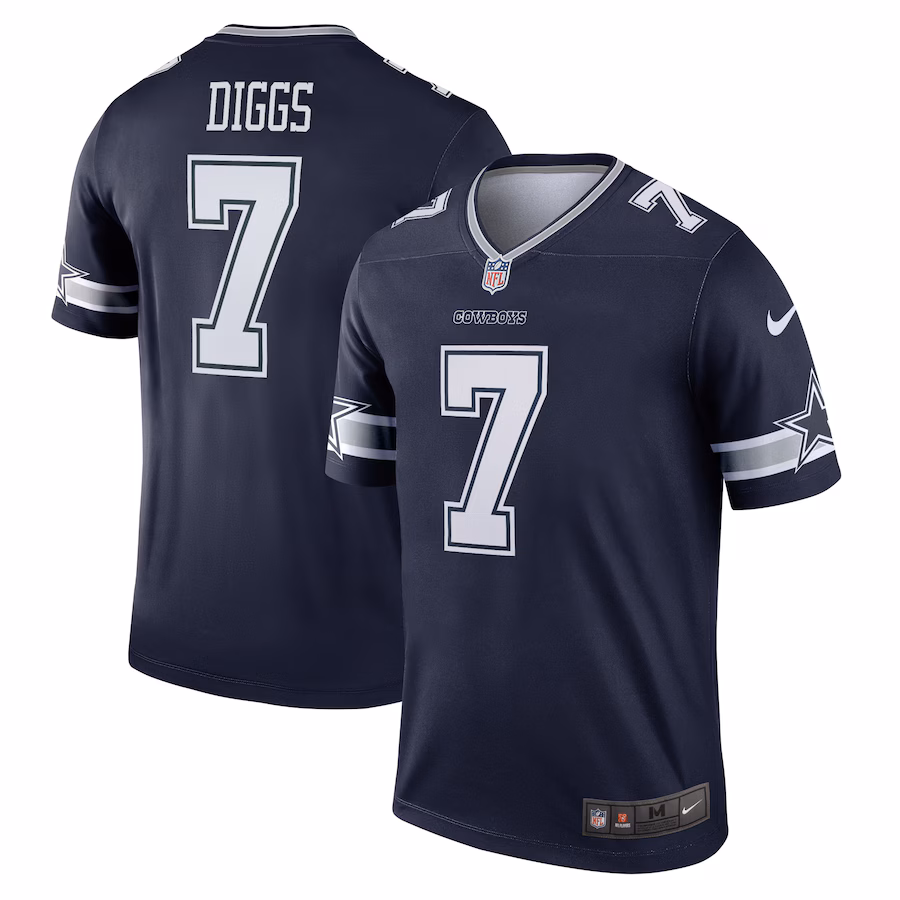 Men's Dallas Cowboys Trevon Diggs Nike Navy Team Legend Player Performance Top - Jersey