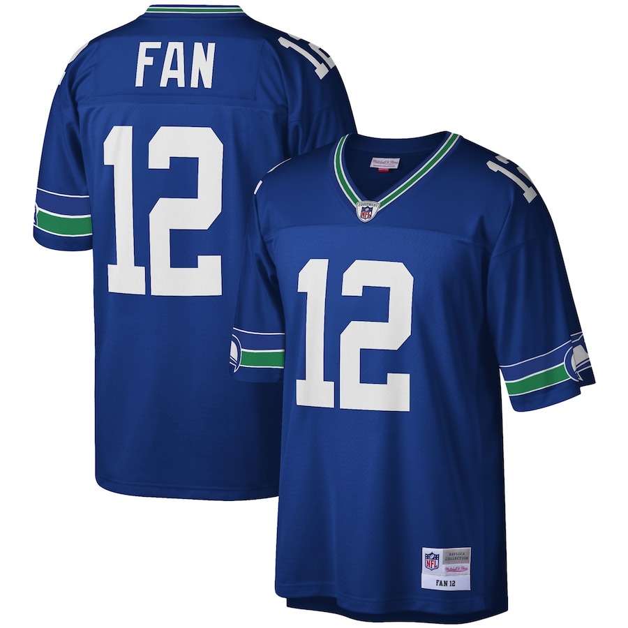 Men's Seattle Seahawks 12s Mitchell & Ness Royal Legacy Replica Jersey - Jersey