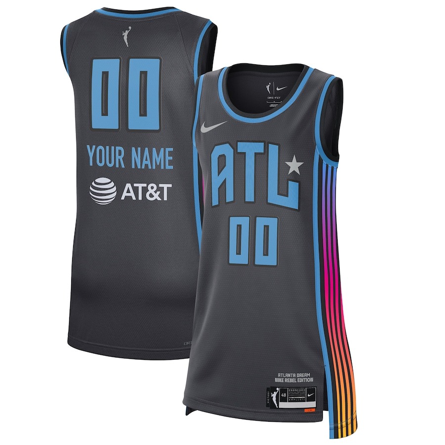 Unisex Atlanta Dream Nike Black 2021 Rebel Edition Victory Custom Jersey - Jersey