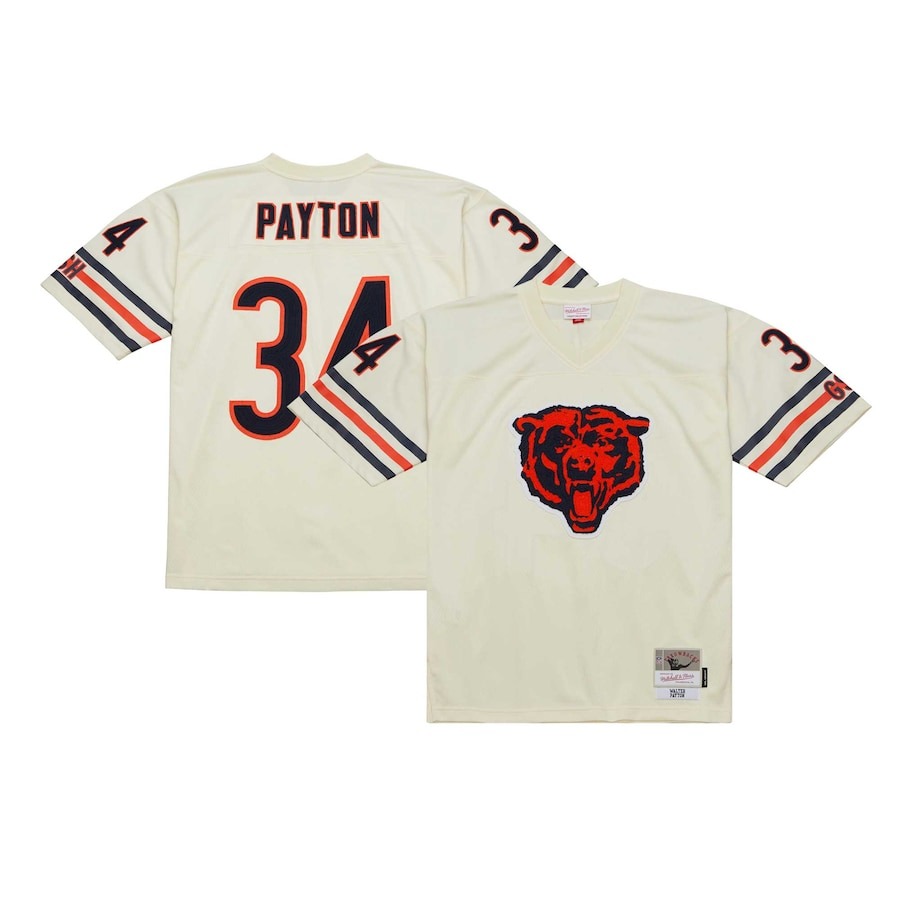 Men's Chicago Bears Walter Payton Mitchell & Ness Cream Chainstitch Legacy Jersey - Jersey