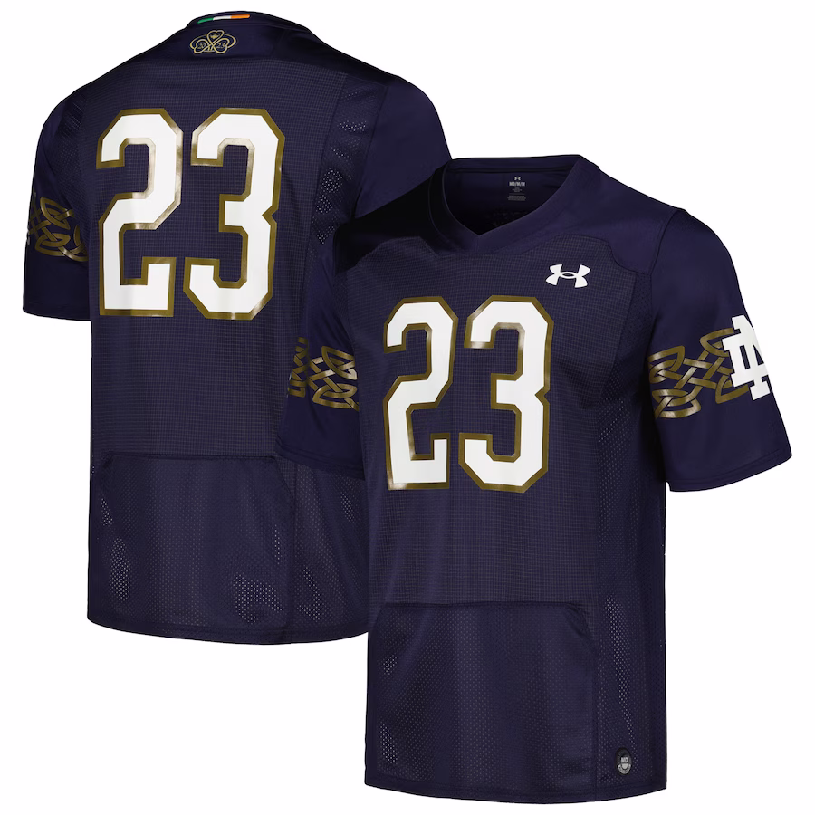 Notre Dame Fighting Irish Under Armour 2023 Aer Lingus College Football Classic Replica Jersey - Navy - Jersey