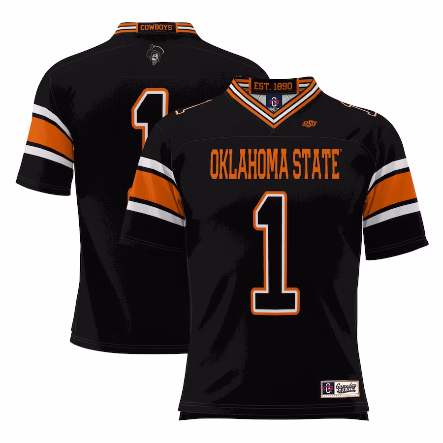 #1 Oklahoma State Cowboys GameDay Greats Youth Football Jersey - Black - Jersey