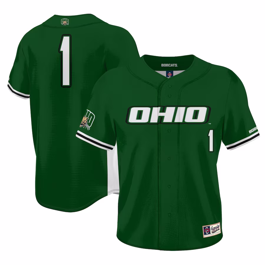 #1 Ohio Bobcats GameDay Greats Youth Lightweight Baseball Jersey - Green - Jersey