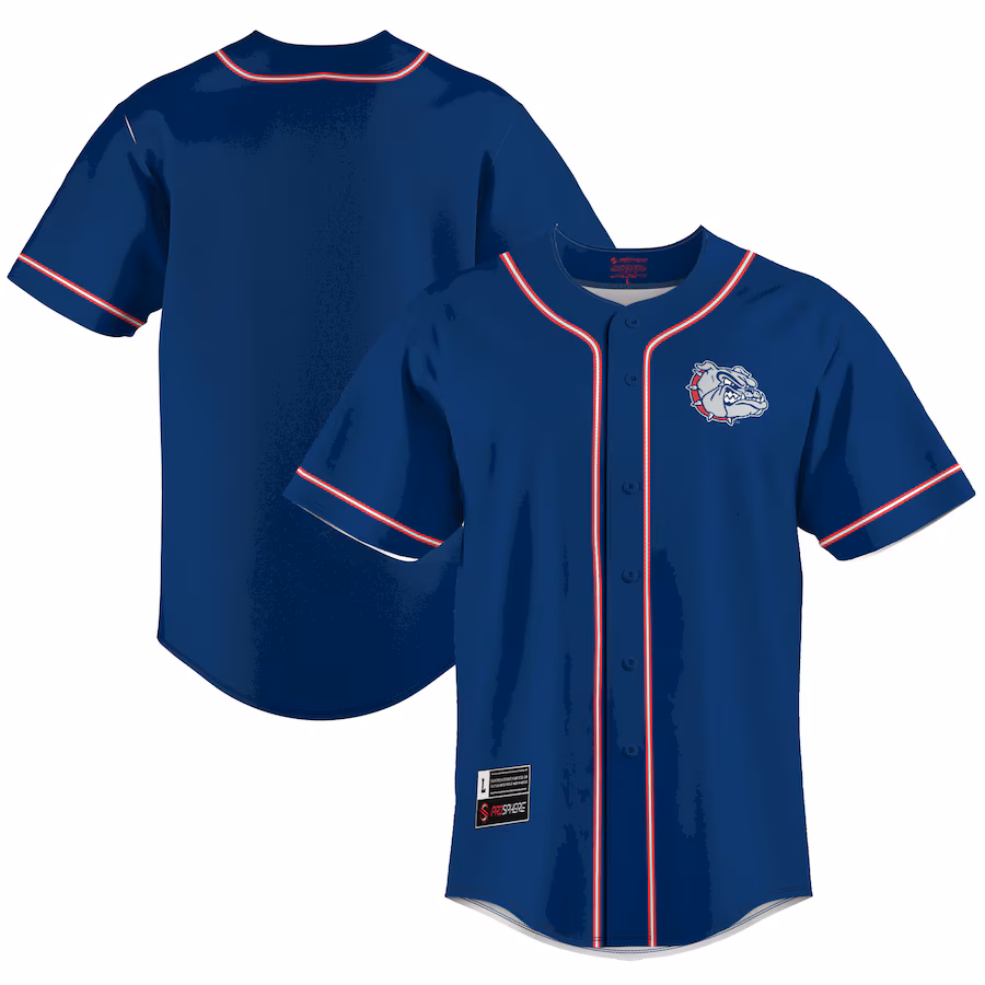 Men's GameDay Greats  Blue Gonzaga Bulldogs  Lightweight Baseball Jersey - Jersey