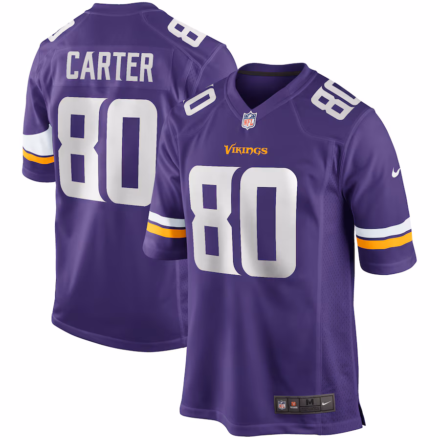 Men's Minnesota Vikings Cris Carter Nike Purple Game Retired Player Jersey - Jersey