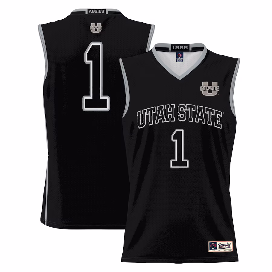 #1 Utah State Aggies GameDay Greats Youth Lightweight Basketball Jersey - Black - Jersey