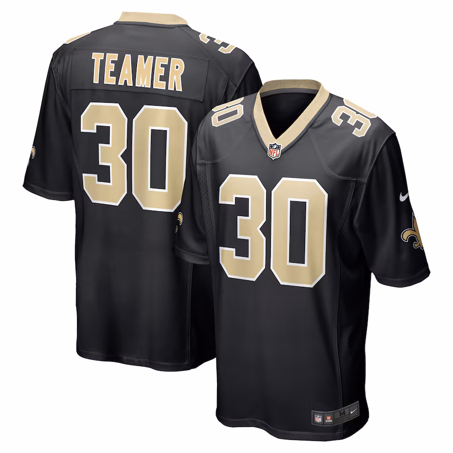 Men's New Orleans Saints Roderic Teamer Nike Black Game Jersey - Jersey