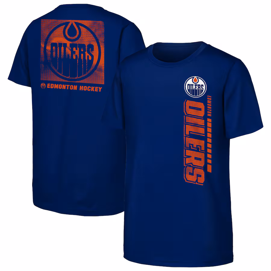 Youth Edmonton Oilers Royal Atmosphere T-Shirt - Jersey