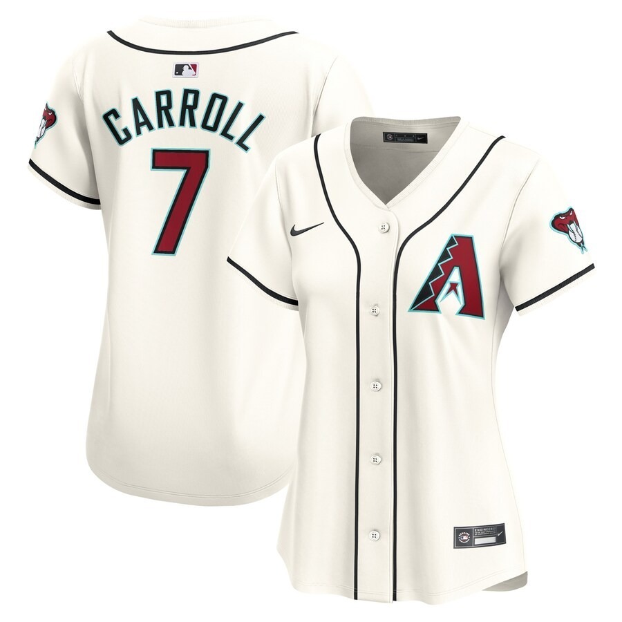 Women's Arizona Diamondbacks Corbin Carroll Nike White Home Limited Player Jersey - Jersey