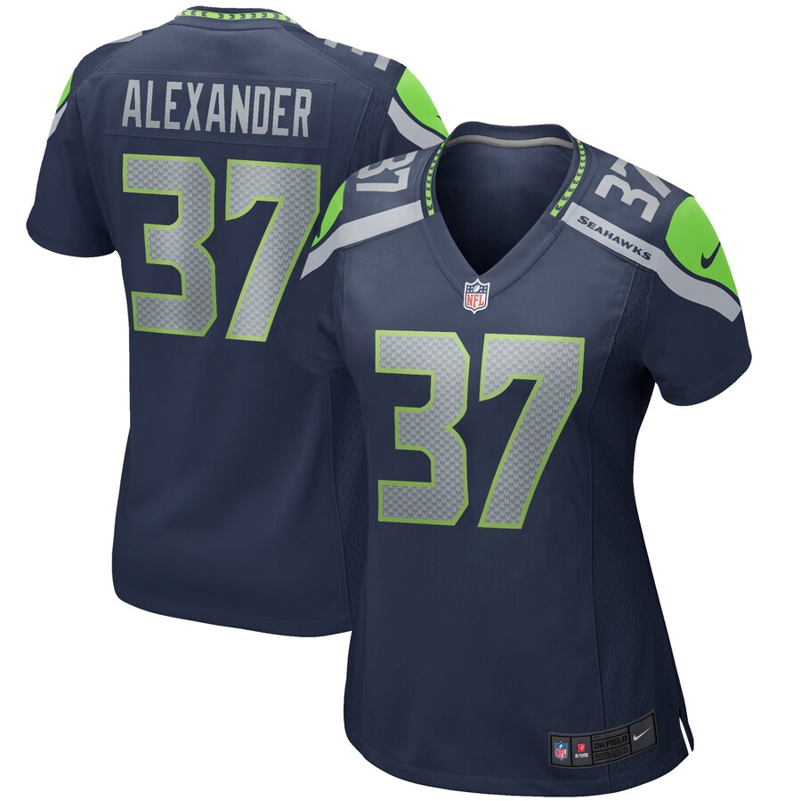 Women's Seattle Seahawks Shaun Alexander Nike College Navy Game Retired Player Jersey - Jersey