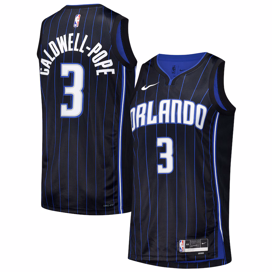 Unisex Orlando Magic Kentavious Caldwell-Pope Nike Black 2024 Offseason Addition Nike Swingman Jersey - Jersey