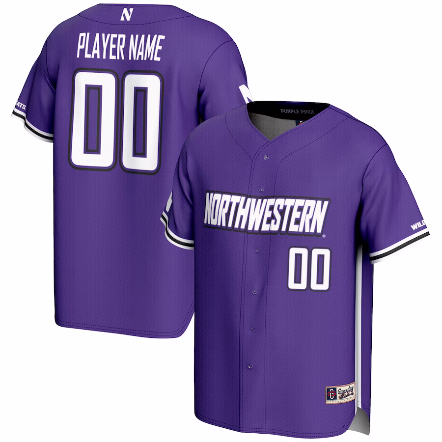 Northwestern Wildcats GameDay Greats NIL Pick-A-Player Lightweight Baseball Jersey - Purple - Jersey