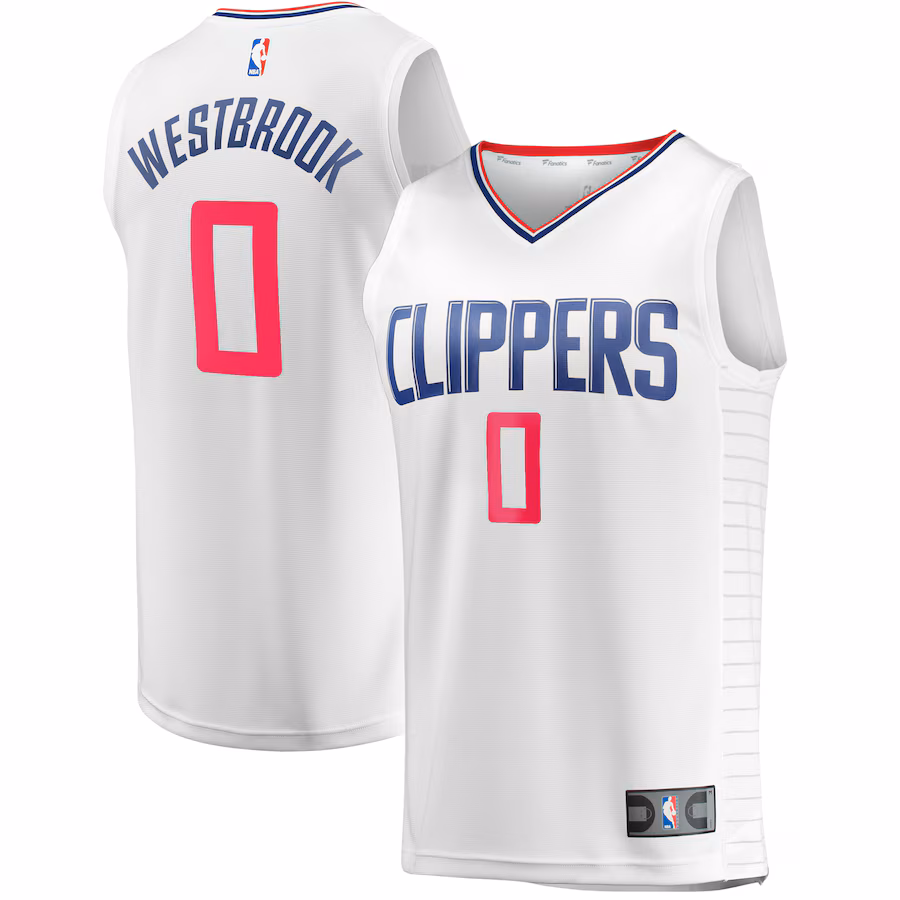 Men's LA Clippers Russell Westbrook Fanatics White Fast Break Player Jersey - Association Edition - Jersey