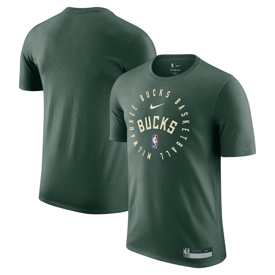 Men's Milwaukee Bucks Nike Hunter Green 2024/25 Legend On-Court Practice Performance T-Shirt - Jersey