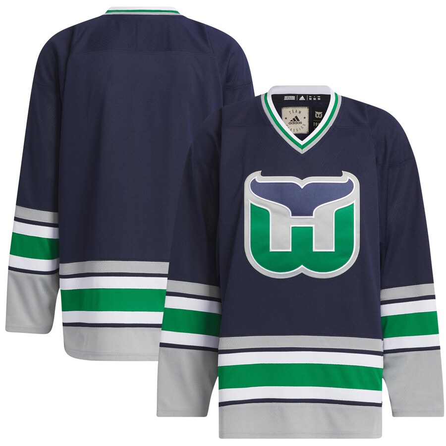 Men's Hartford Whalers  adidas Navy Team Classic Jersey - Jersey