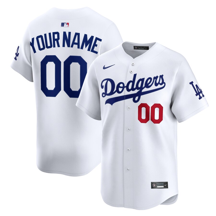 Youth Los Angeles Dodgers Nike White Home Custom Limited Jersey - Jersey