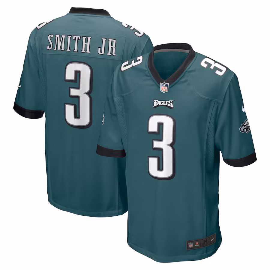 Men's Philadelphia Eagles Nolan Smith Nike Midnight Green 2023 NFL Draft First Round Pick Game Jersey - Jersey