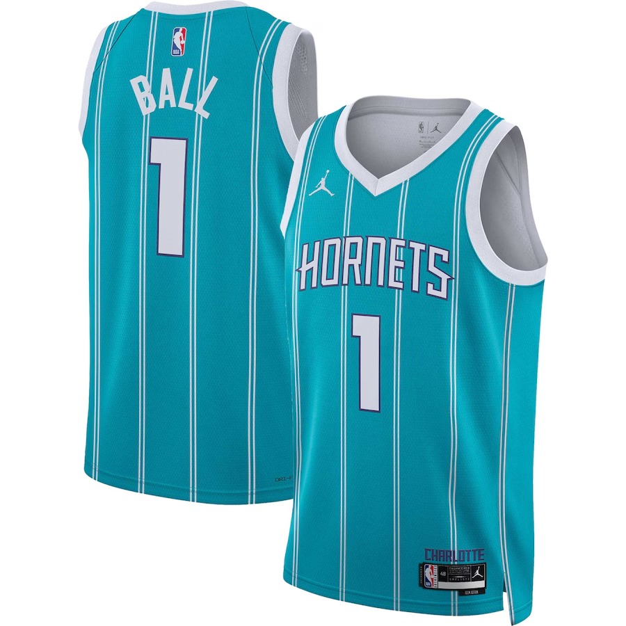 Unisex Charlotte Hornets LaMelo Ball Jordan Brand Teal Swingman Jersey - Icon Edition - Jersey