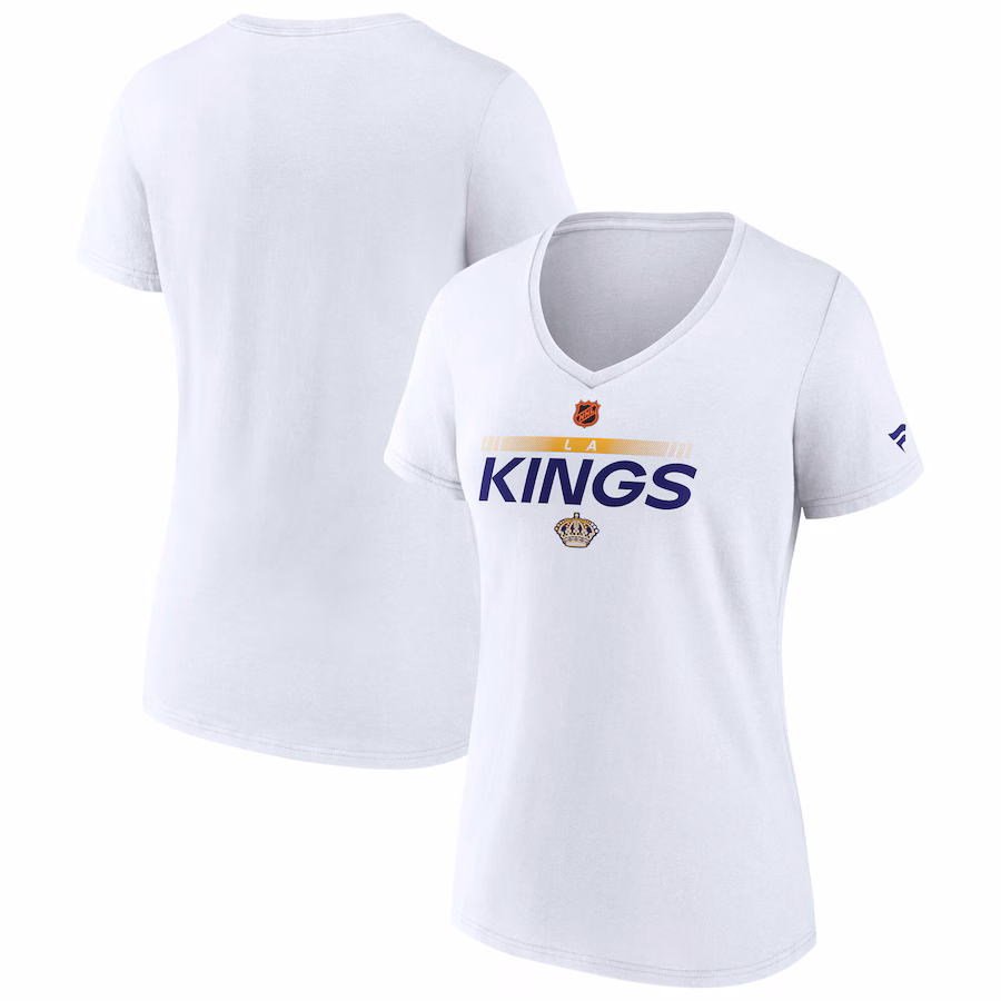 Women's Los Angeles Kings Fanatics White Special Edition V-Neck T-Shirt - Jersey