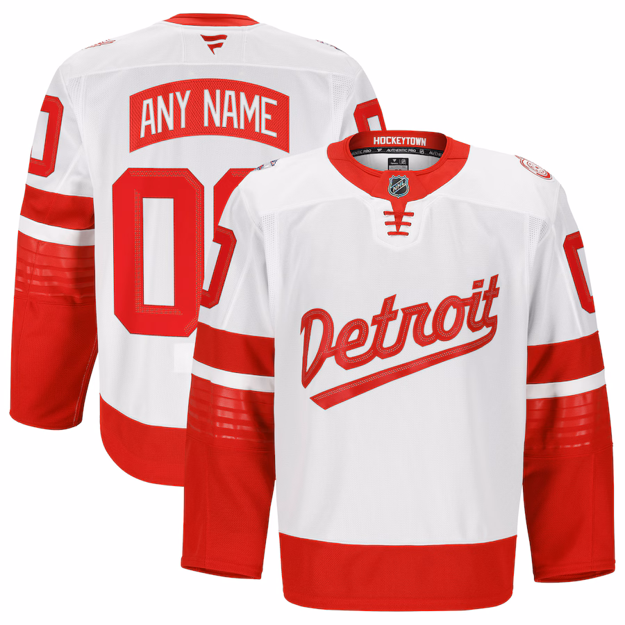 Men's Detroit Red Wings Fanatics White 2025 NHL Stadium Series Authentic Pro Pick-A-Player Jersey - Jersey