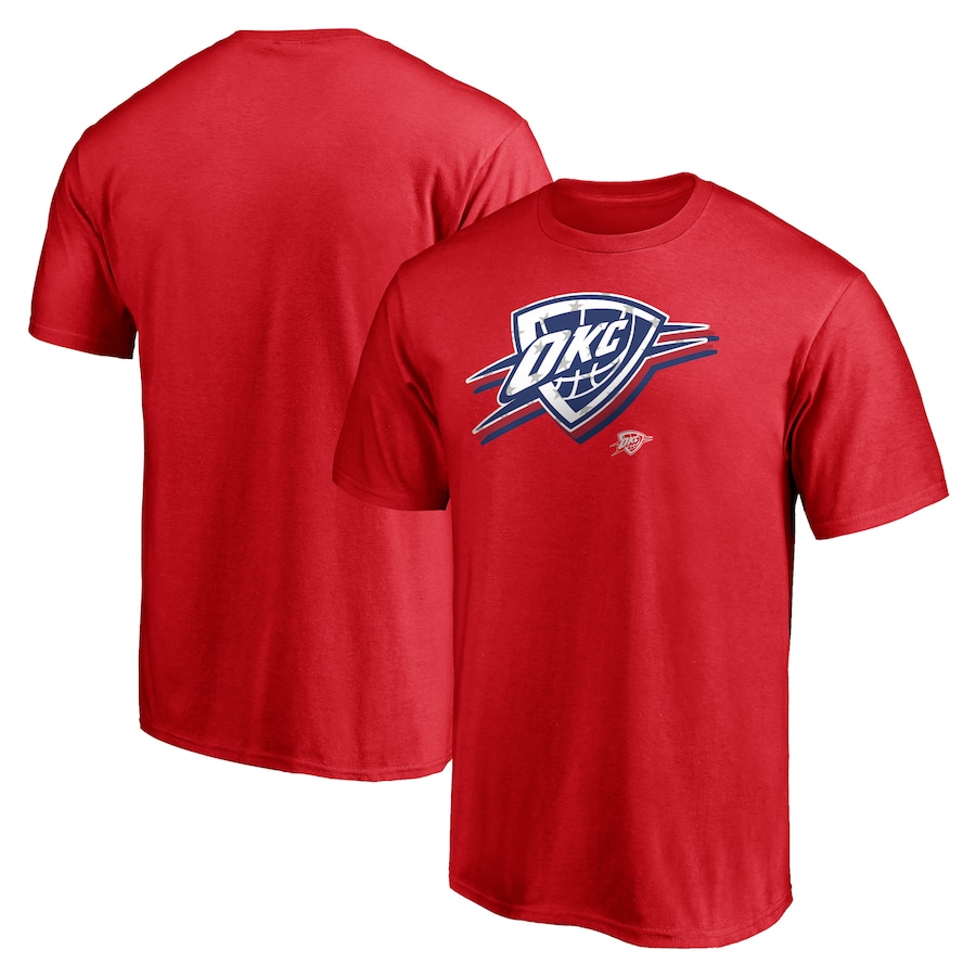 Men's Oklahoma City Thunder Red Red White & Team T-Shirt - Jersey
