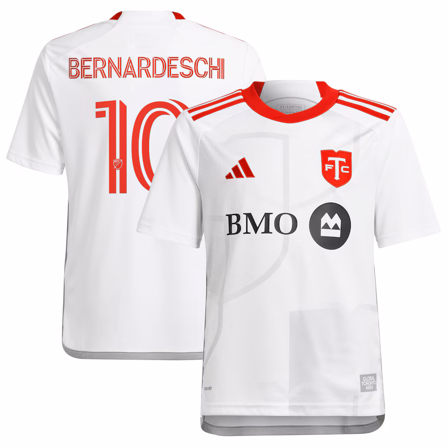 Youth Toronto FC Federico Bernardeschi adidas White 2024 GTA Kit Replica Player Jersey - Jersey