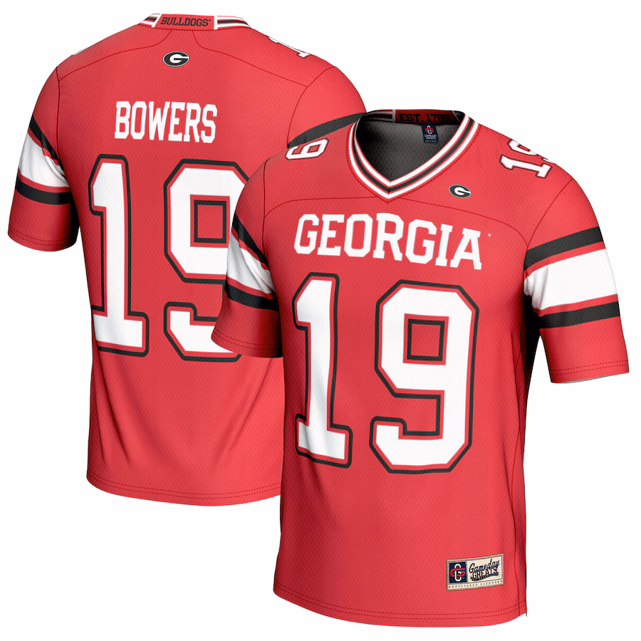 Brock Bowers Georgia Bulldogs GameDay Greats Youth NIL Player Football Jersey - Red - Jersey