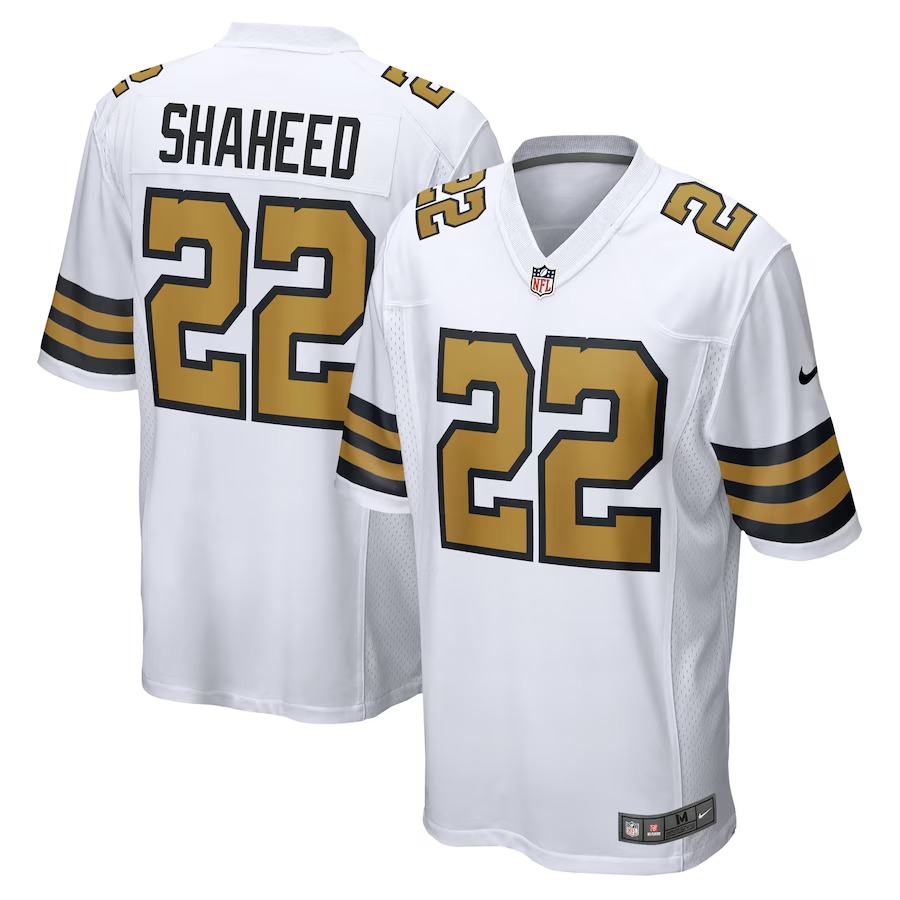Men's New Orleans Saints Rashid Shaheed Nike  White Alternate Game Jersey - Jersey