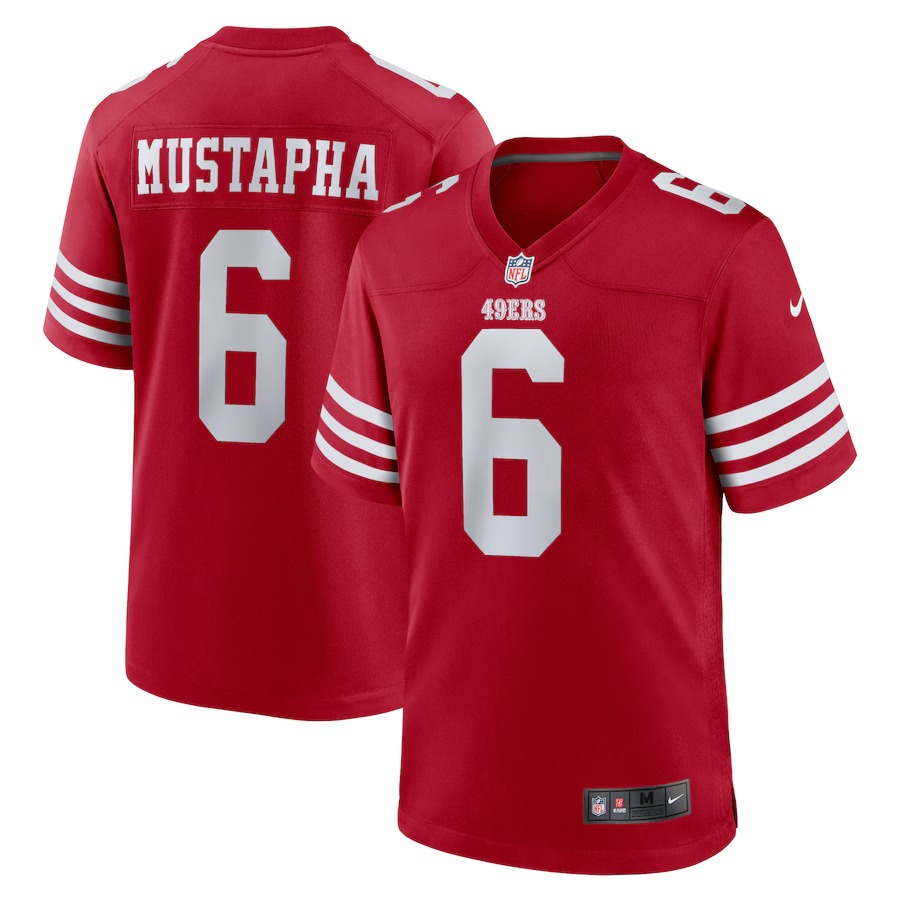 Men's San Francisco 49ers Malik Mustapha Nike Scarlet Game Jersey - Jersey