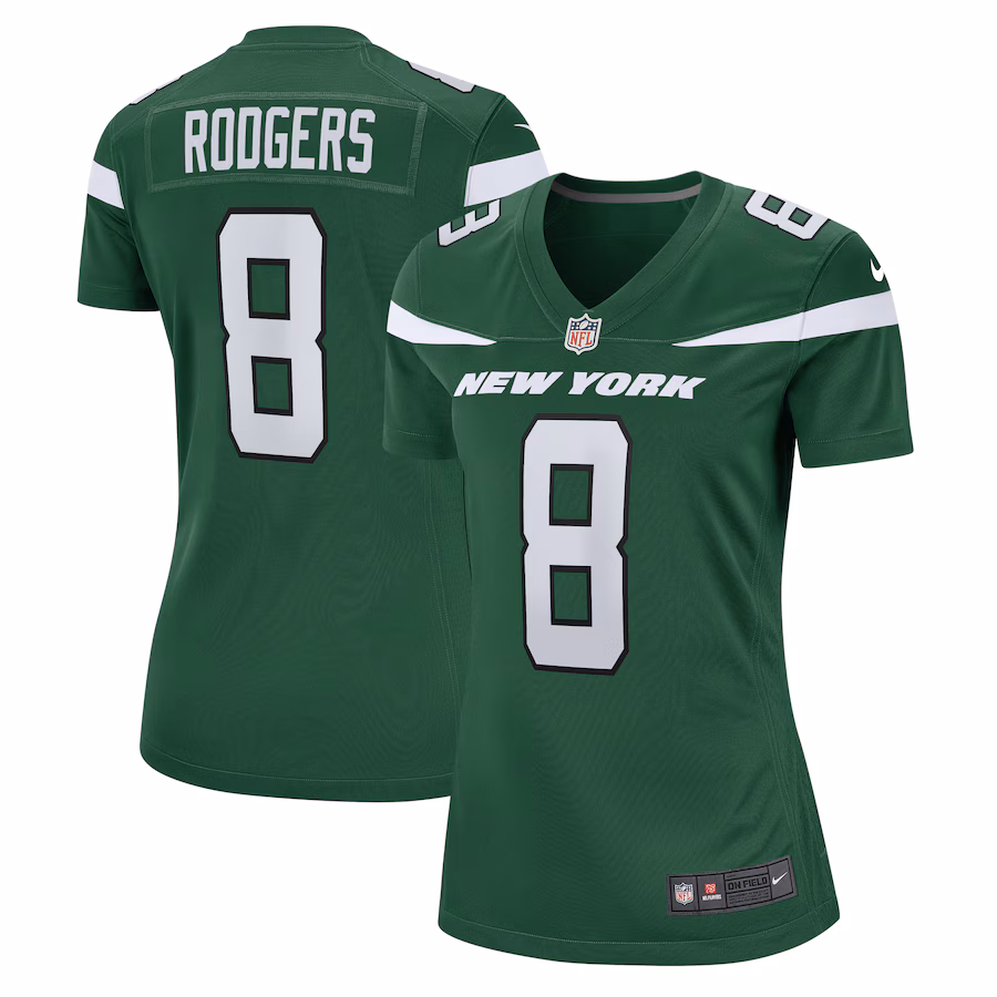 Women's New York Jets Aaron Rodgers Nike Green Player Jersey - Jersey