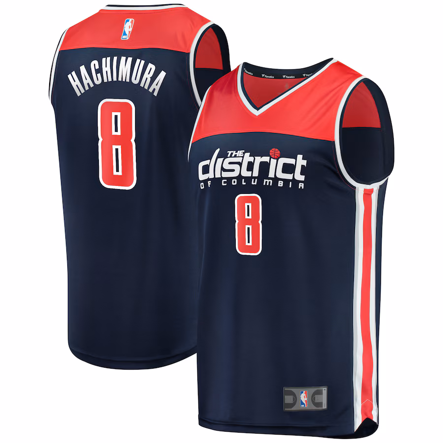 Youth Washington Wizards Rui Hachimura Fanatics Navy Fast Break Replica Player Team Jersey - Statement Edition - Jersey