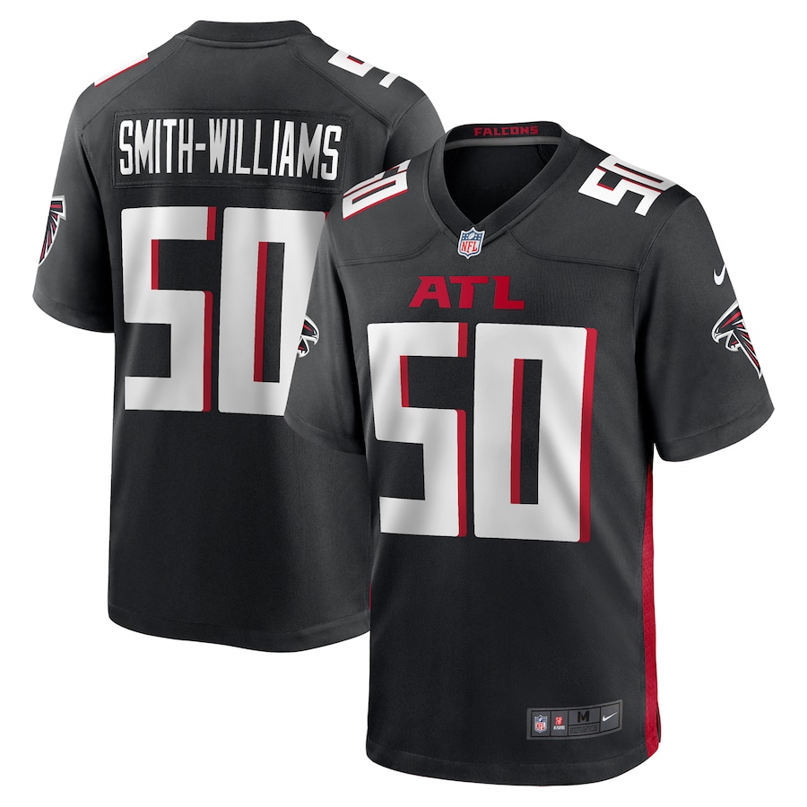 Men's Atlanta Falcons James Smith-Williams Nike Black Team Game Jersey - Jersey