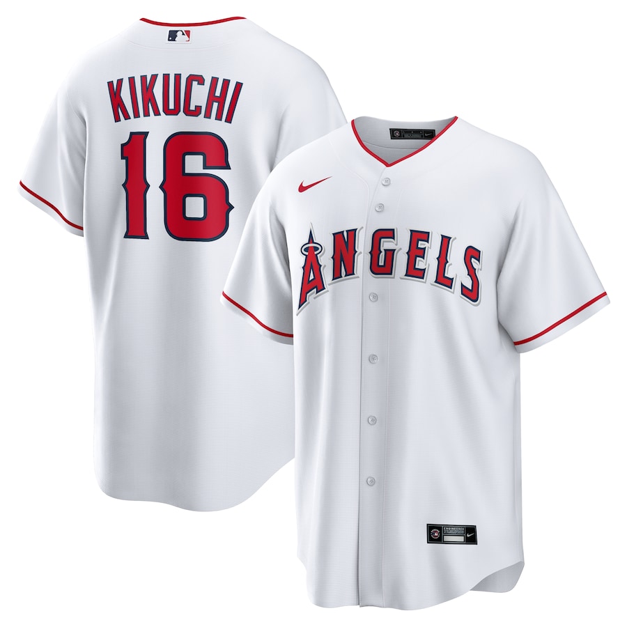 Men's Los Angeles Angels Yusei Kikuchi Nike White Home Replica Jersey - Jersey