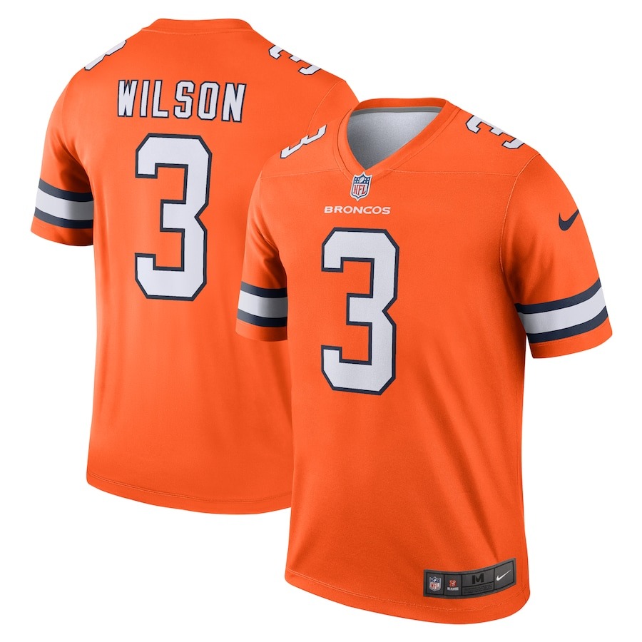 Men's Denver Broncos Russell Wilson Nike Orange Alternate Legend Jersey - Jersey