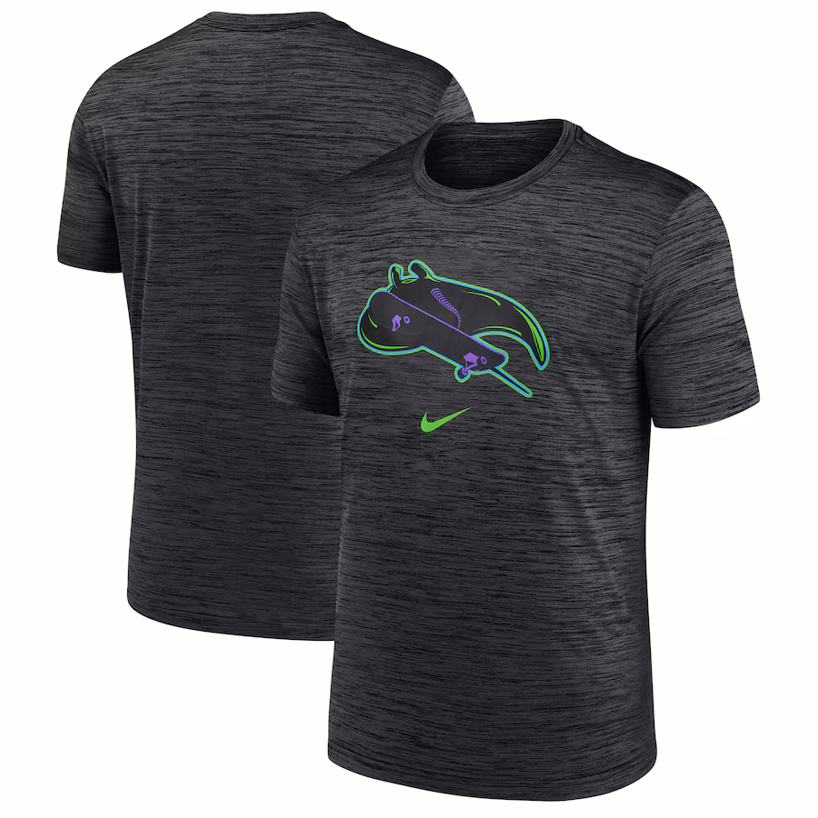 Men's Tampa Bay Rays Nike Black Authentic Collection City Connect Velocity Performance T-Shirt - Jersey