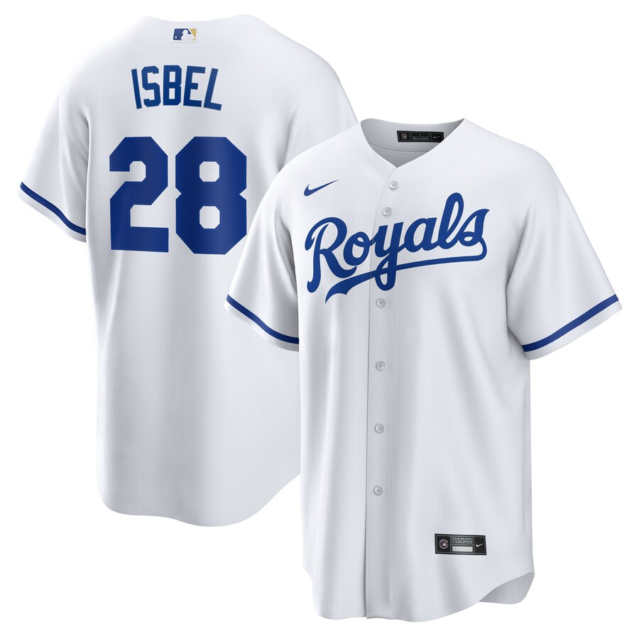 Men's Kansas City Royals Kyle Isbel Nike White Home Replica Jersey - Jersey