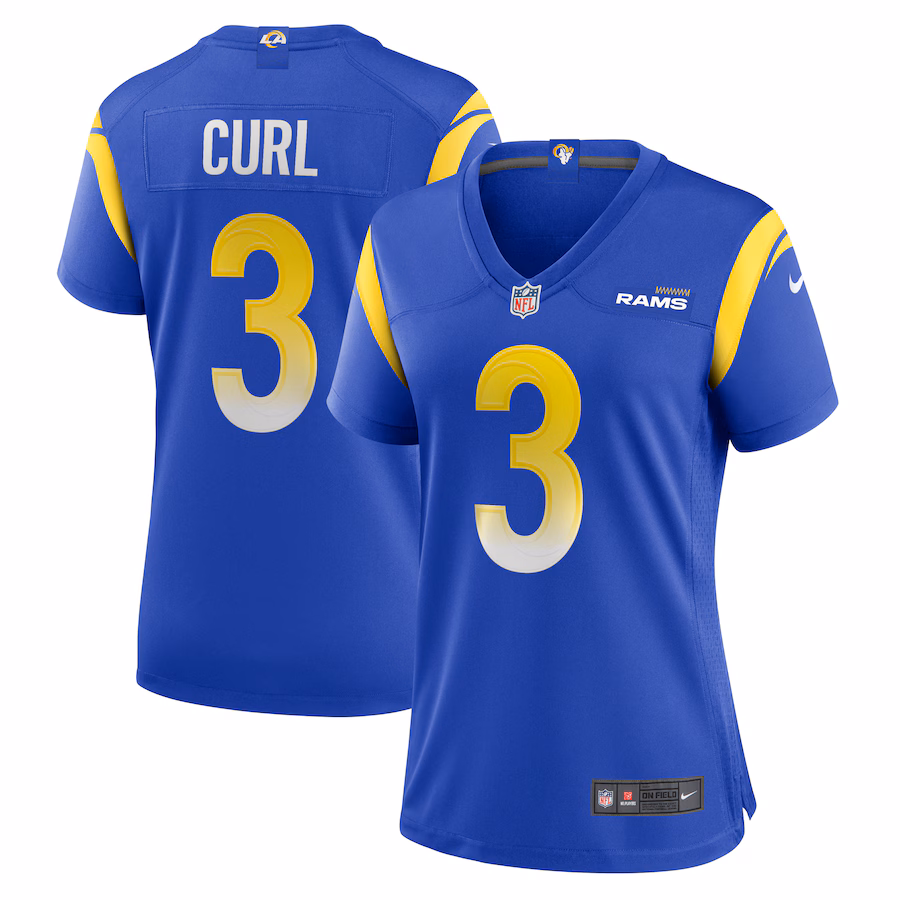 Women's Los Angeles Rams Kamren Curl Nike  Royal Team Game Jersey - Jersey