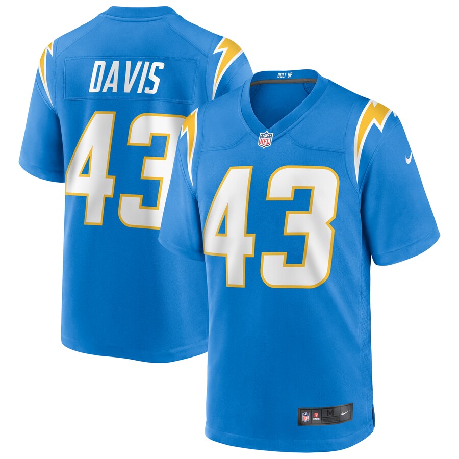Men's Los Angeles Chargers Michael Davis Nike Powder Blue Game Jersey - Jersey