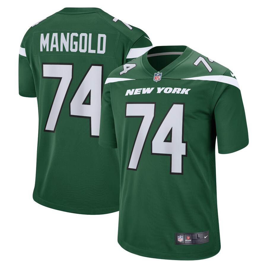 Men's New York Jets Nick Mangold Nike Gotham Green Retired Player Jersey - Jersey