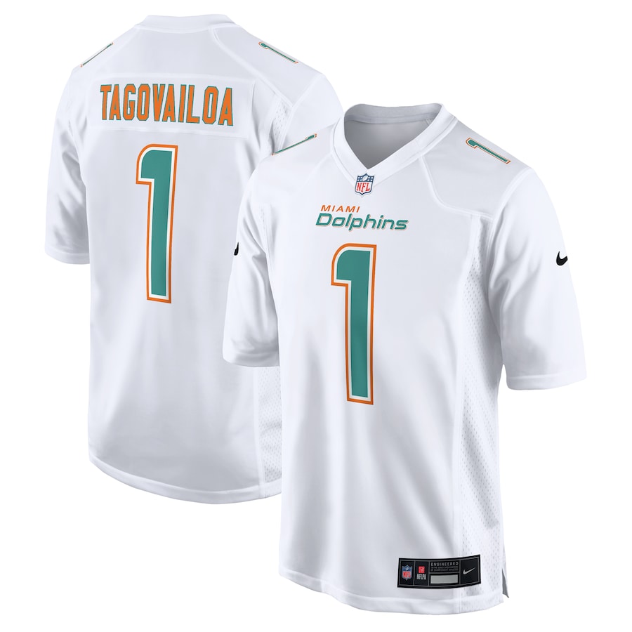 Men's Miami Dolphins Tua Tagovailoa Nike White Fashion Game Jersey - Jersey