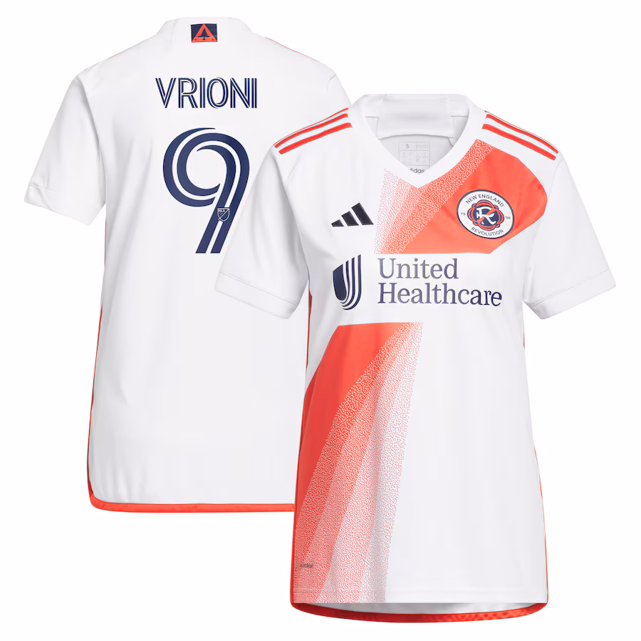 Women's New England Revolution Giacomo Vrioni adidas White 2023 Defiance Replica Jersey - Jersey