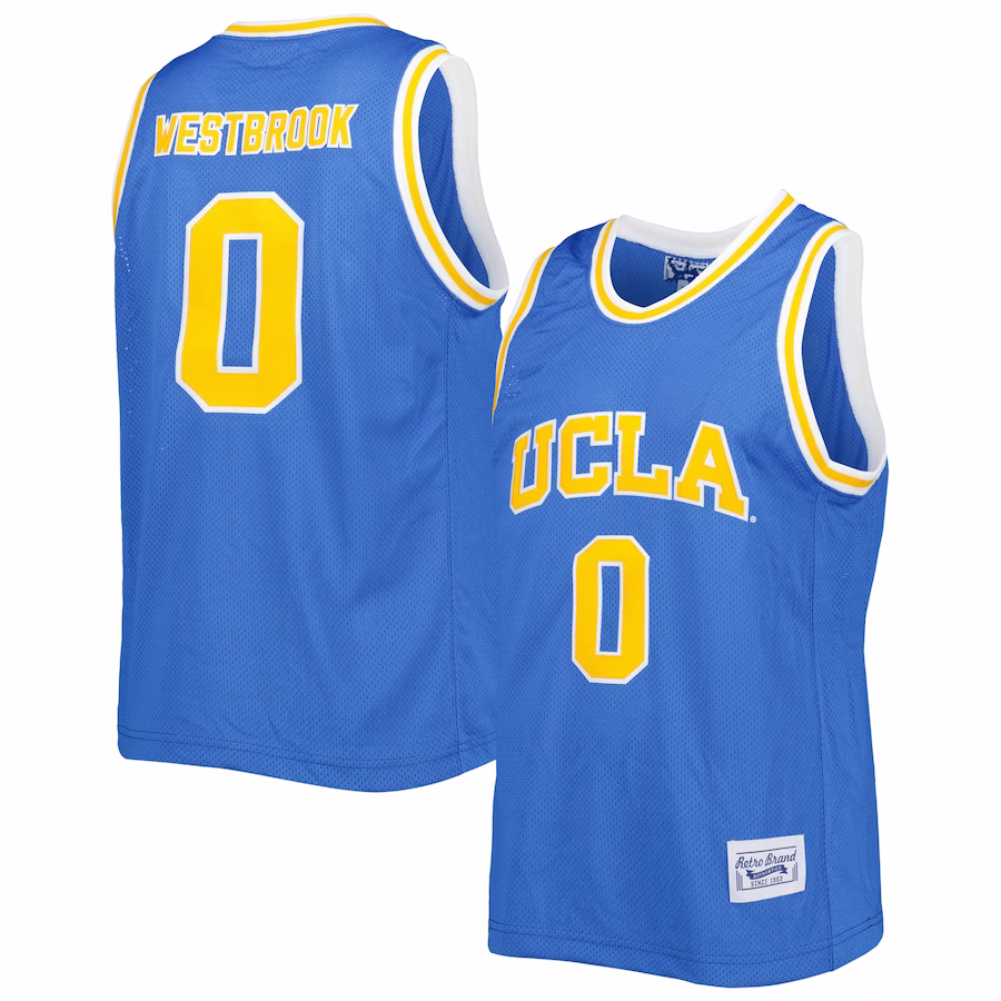 Russell Westbrook UCLA Bruins Original Retro Brand Alumni Basketball Jersey - Blue - Jersey