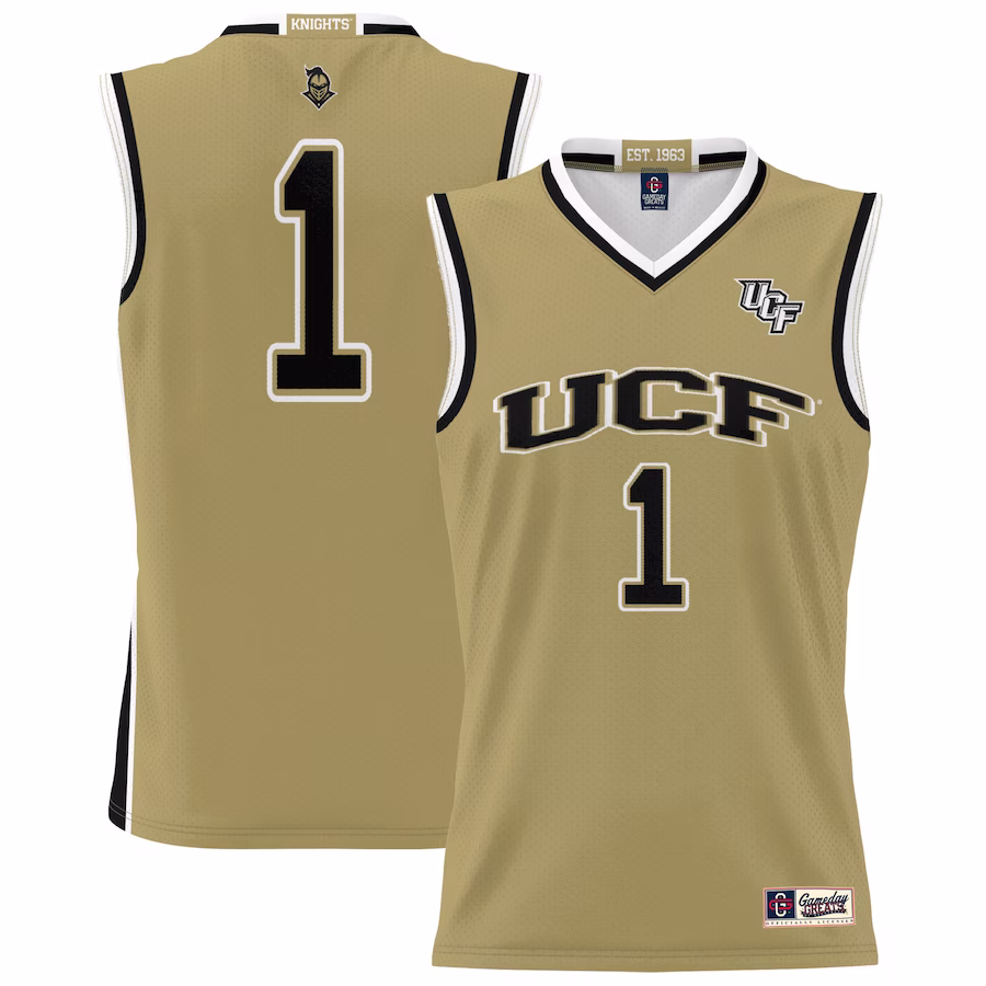 #1 UCF Knights GameDay Greats Unisex Lightweight Basketball Jersey - Gold - Jersey