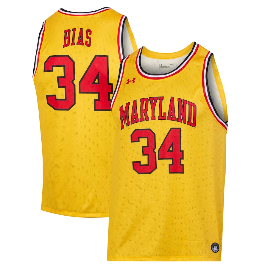 Men's Under Armour Len Bias Gold Maryland Terrapins Replica Player Jersey - Jersey