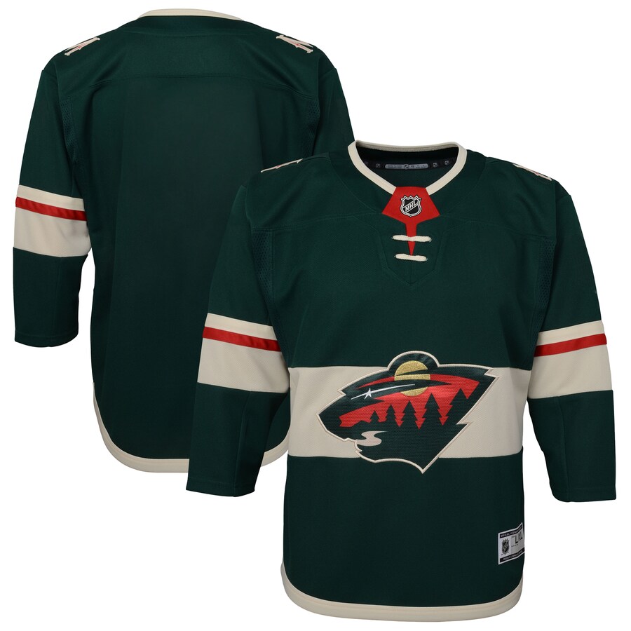 Youth Minnesota Wild Green Home Premier Blank Jersey - Jersey