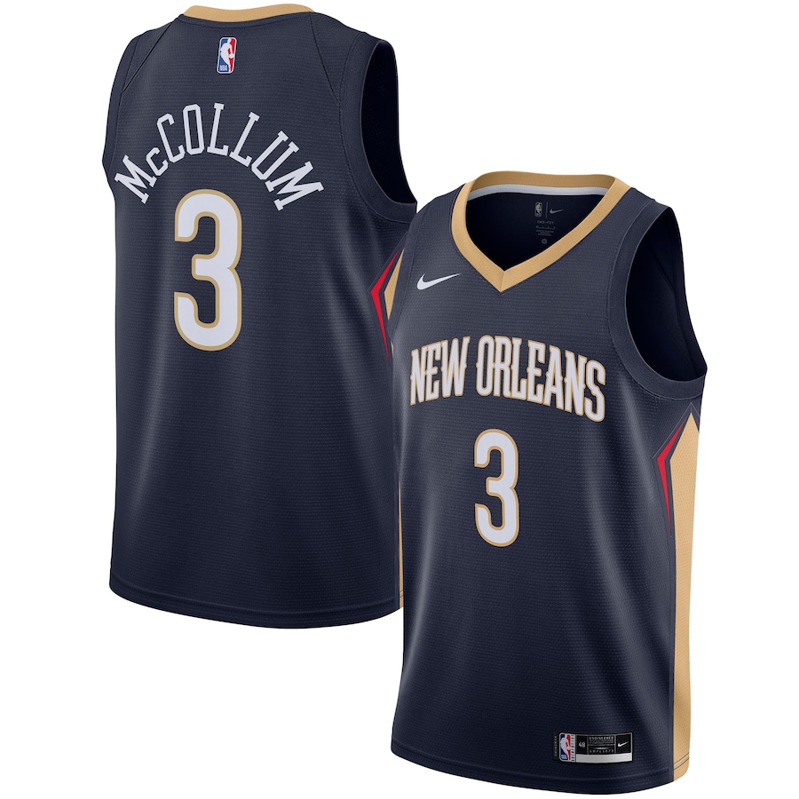 New Orleans Pelicans C.J. McCollum Nike Navy Swingman Jersey - Icon Edition - Jersey